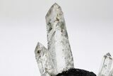 Quartz Crystals On Sparkling Bladed Hematite - Lechang Mine #225996-3